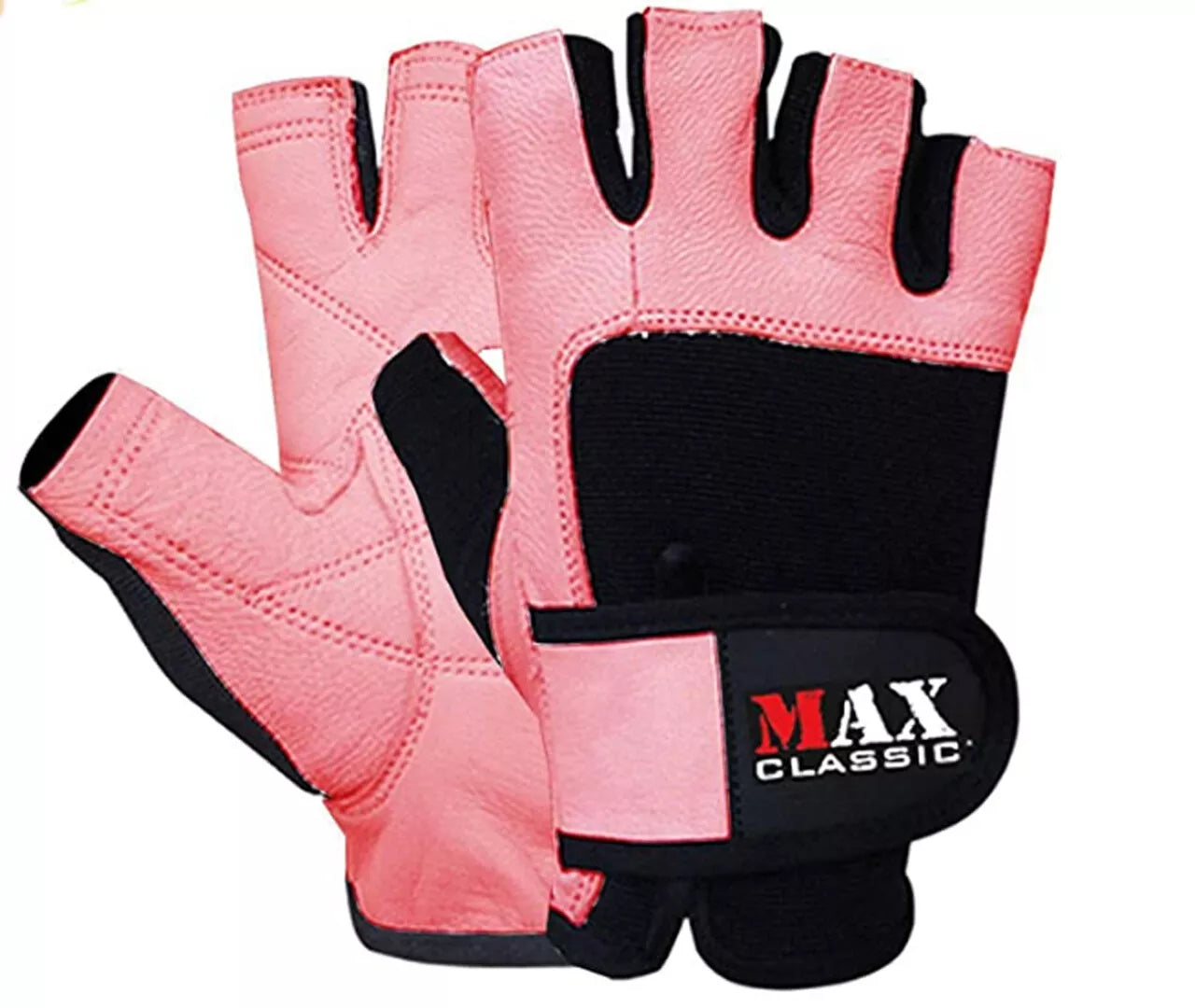 Leather Weight Lifting Gloves Gym Fitness Training Ladies Pink
