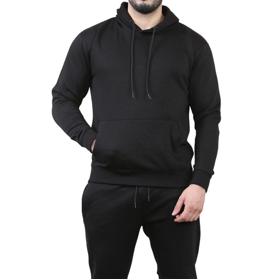 Mens Tracksuit Set Fleece Hoodie Top Bottoms Jogging Joggers Gym Pullover
