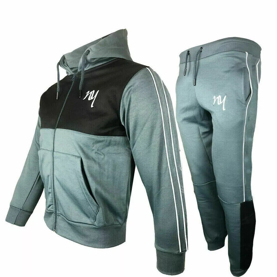 Miani Junior Poly Tracksuit Steel/Black