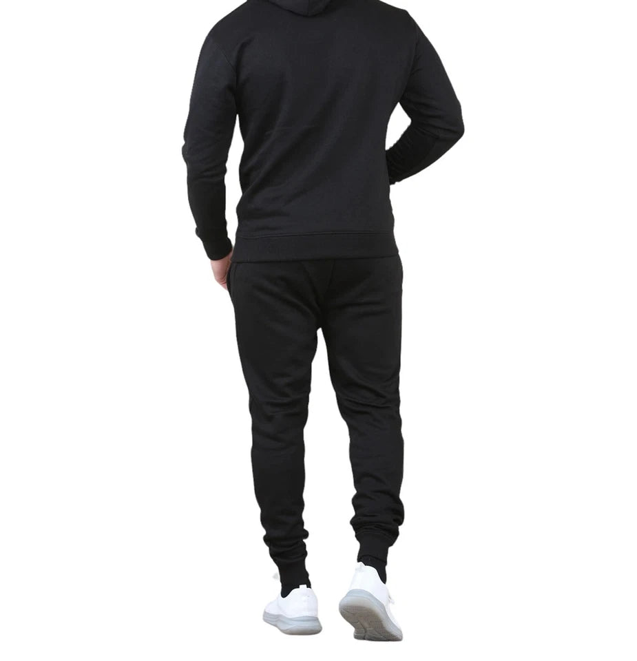 Mens Tracksuit Set Fleece Hoodie Top Bottoms Jogging Joggers Gym Pullover
