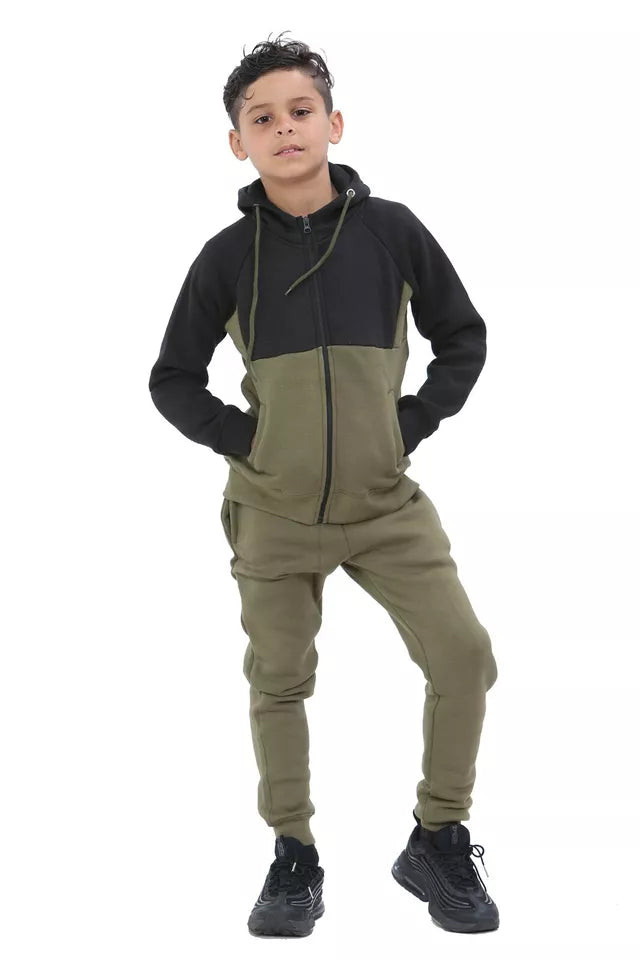 Two Tone Junior Fleece Tracksuit