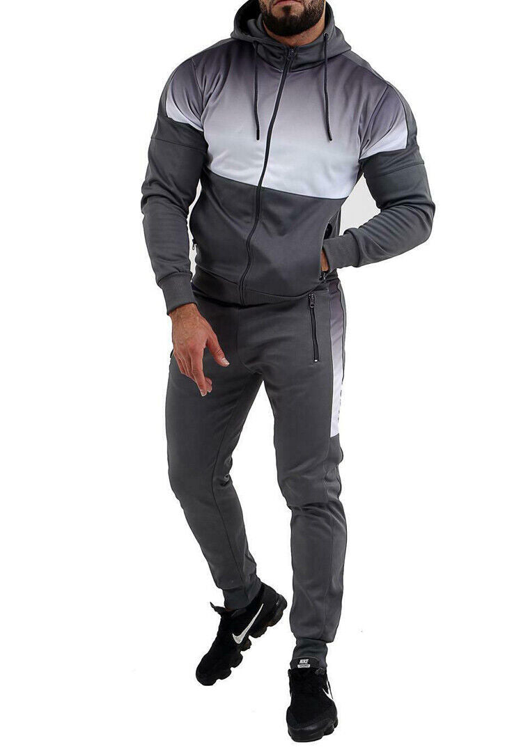 Swag Poly Tracksuit Steel/White