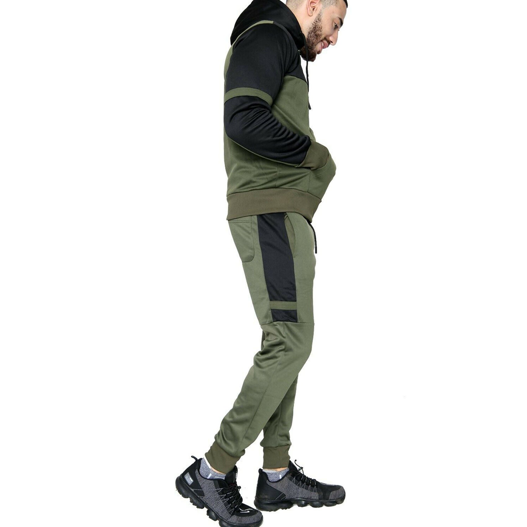 Ashton Poly Tracksuit Olive/Black