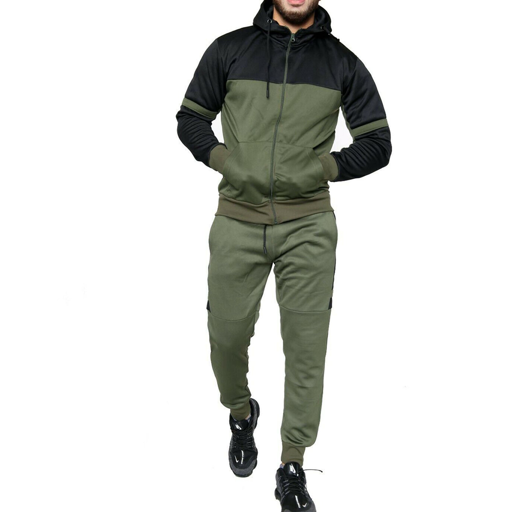 Ashton Poly Tracksuit Olive/Black