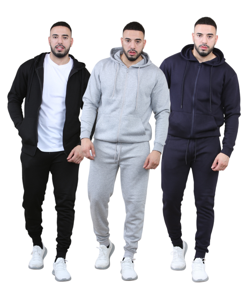 Mens Zipper Tracksuit Set