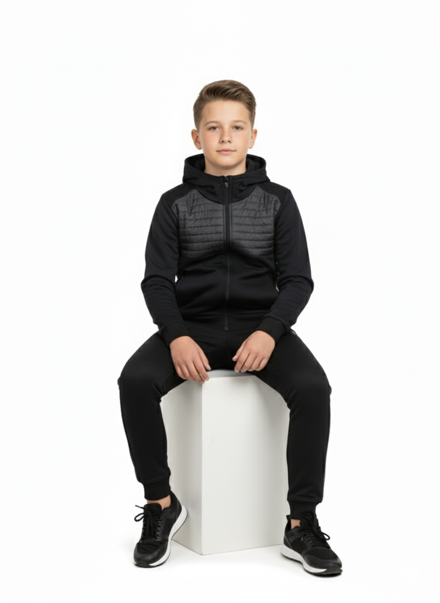Boys slim fit tracksuit Jogging Bottom top & hoodie Hoody Junior, Kids