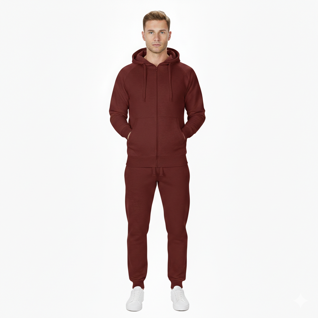 Mens Zipper Tracksuit Set