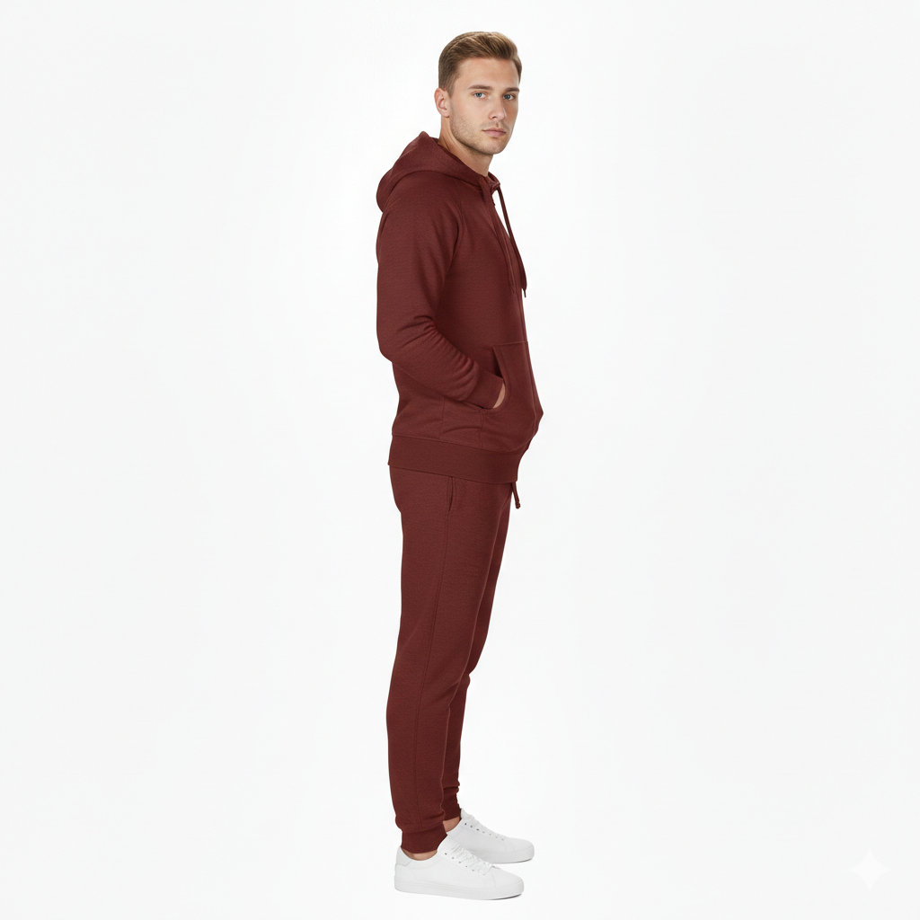 Mens Zipper Tracksuit Set