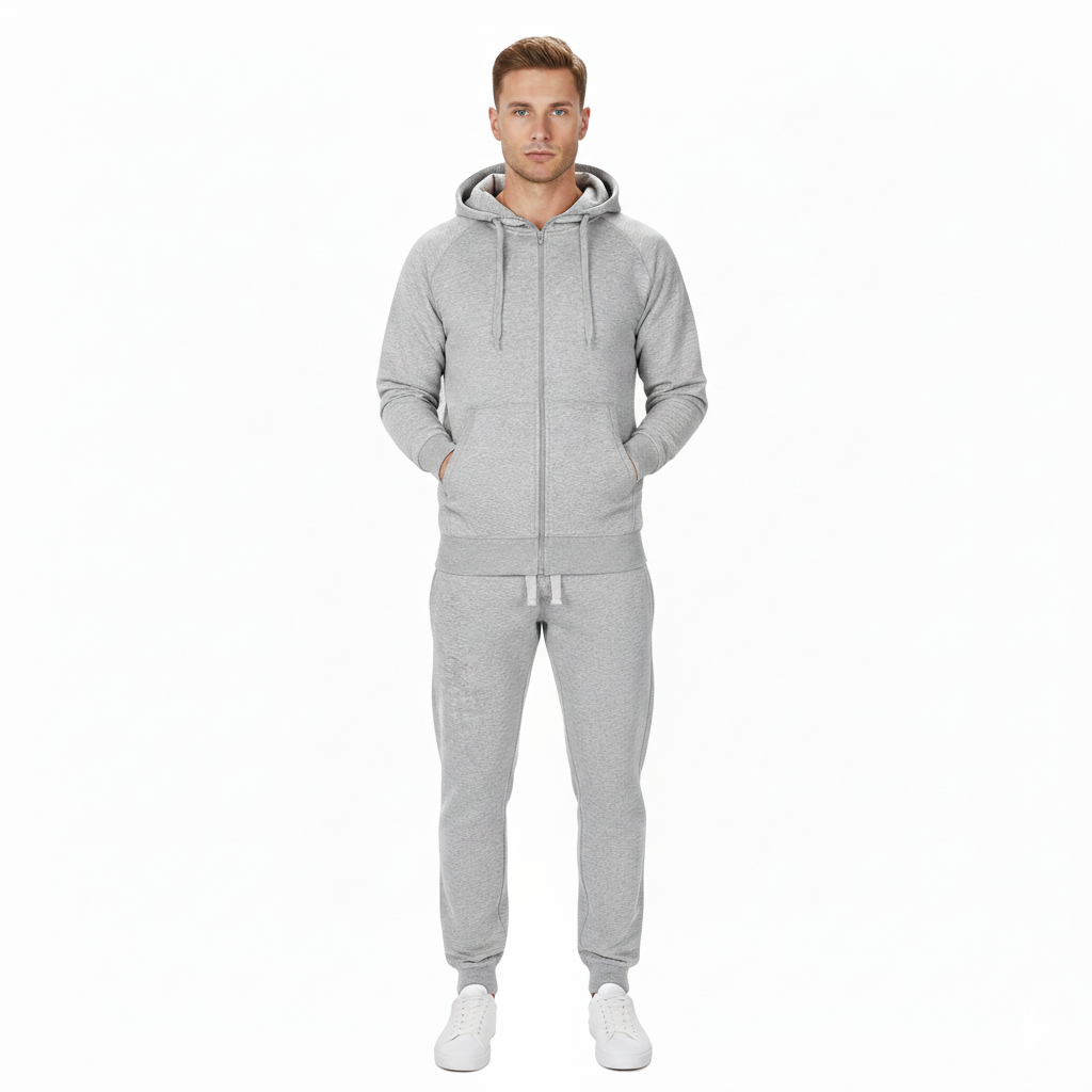 Mens Zipper Tracksuit Set