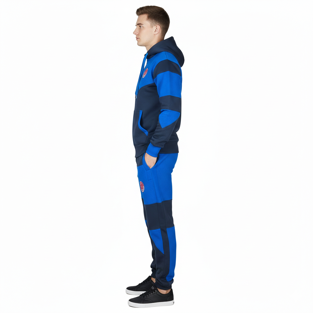 Mens Full Tracksuit Fleece Hooded Jogging Bottms Joggers - S M L XL 2XL PRINTED