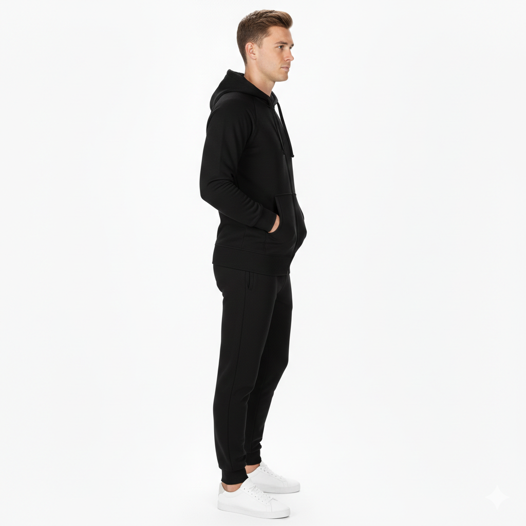 Mens Zipper Tracksuit Set