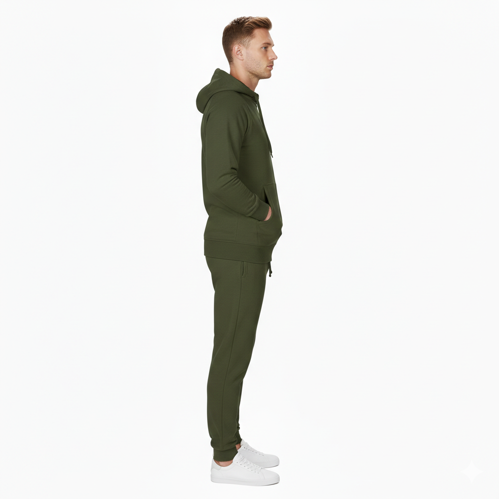 Mens Zipper Tracksuit Set