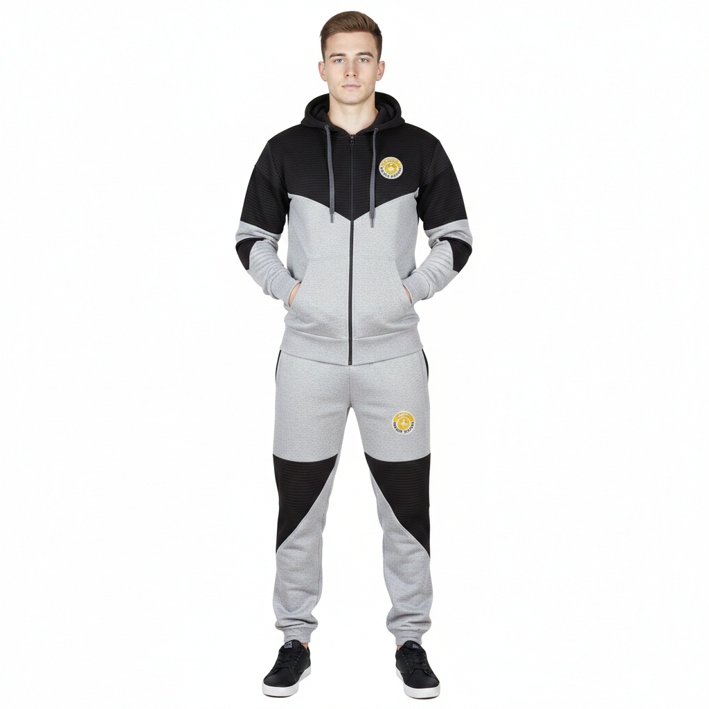 Mens Full Tracksuit Fleece Hooded Jogging Bottms Joggers - S M L XL 2XL PRINTED
