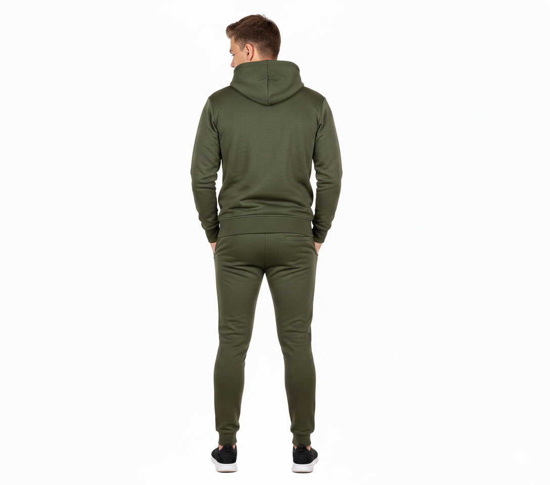 Golden Zip Mens Fleece Tracksuits Set