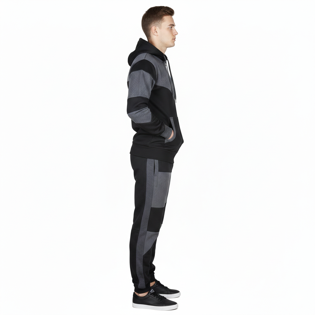 Mens Full Tracksuit Fleece Hooded Jogging Bottms Joggers - S M L XL 2XL PRINTED