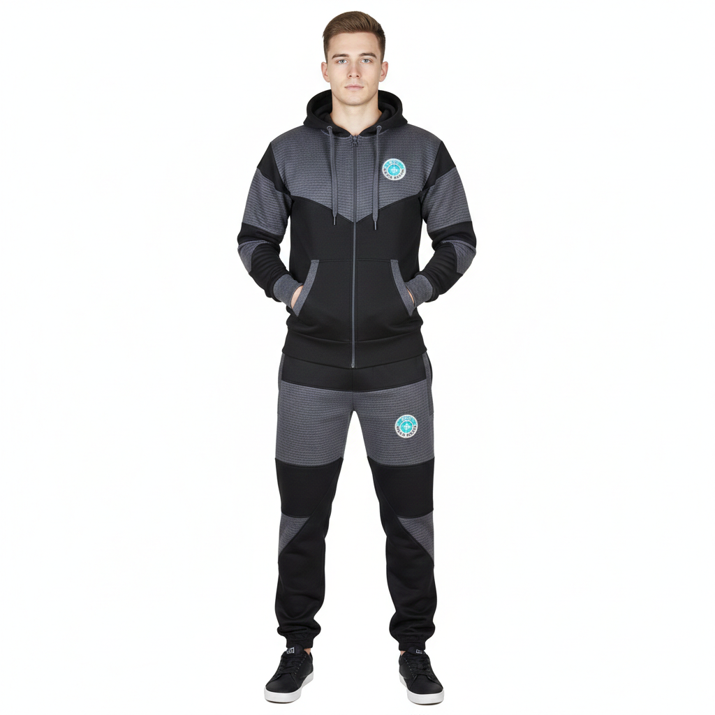 Mens Full Tracksuit Fleece Hooded Jogging Bottms Joggers - S M L XL 2XL PRINTED
