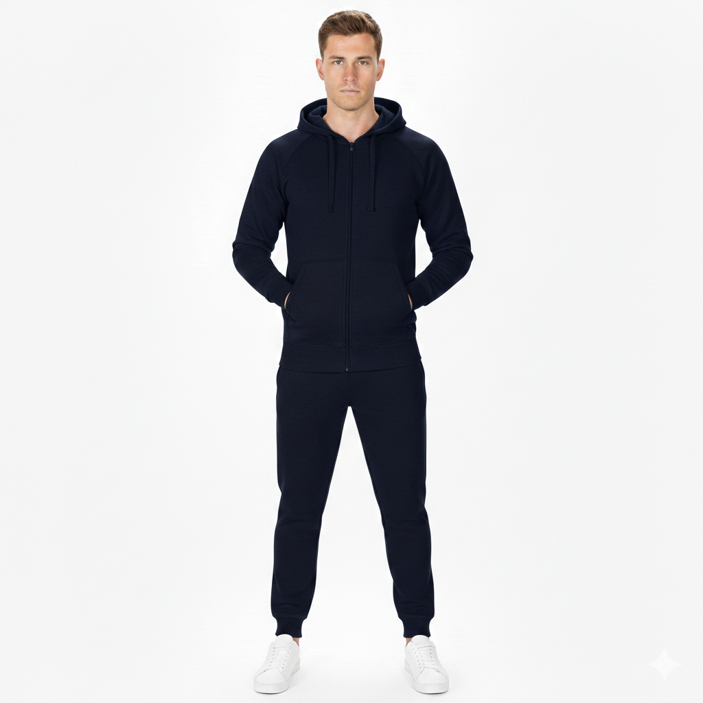Mens Zipper Tracksuit Set