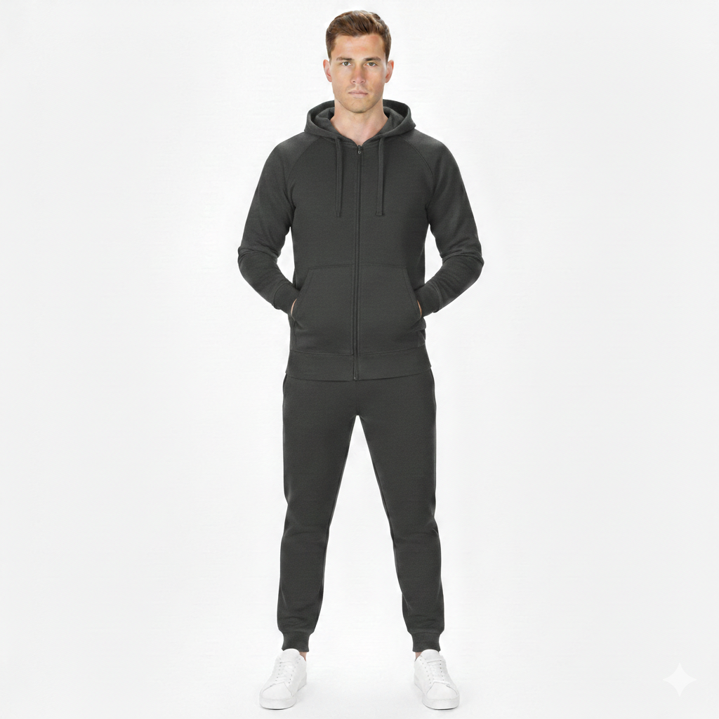 Mens Zipper Tracksuit Set