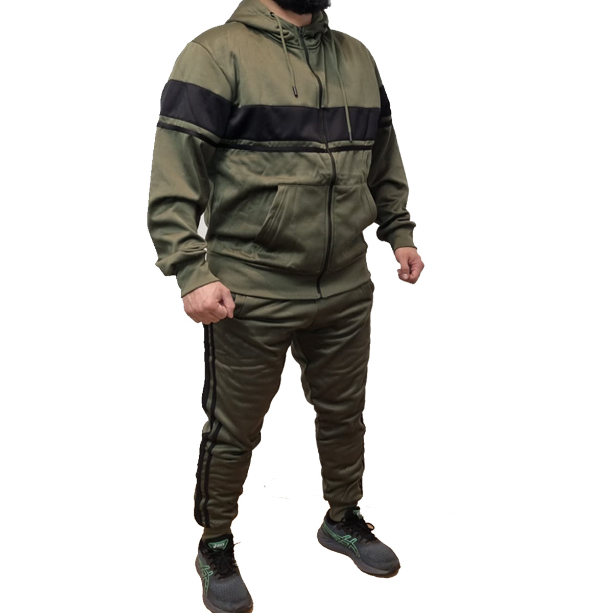 Klass Poly Tracksuit Olive/Black