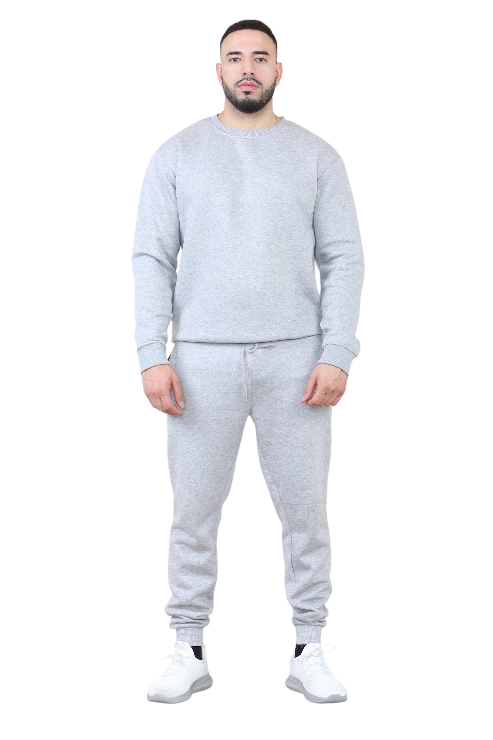 Crew Neck Sweat Suit Fleece Cotton Pullover Tracksuits