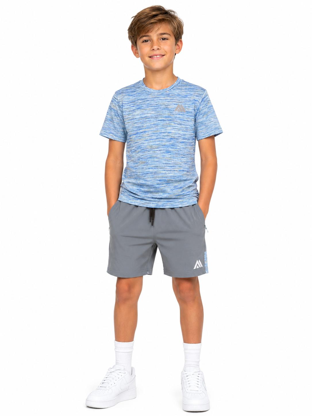 Short Set Boys Quick Dry Gym Fitness