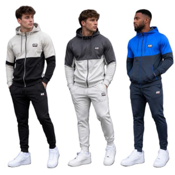 Mens Slim Fit Hoodie Tracksuit