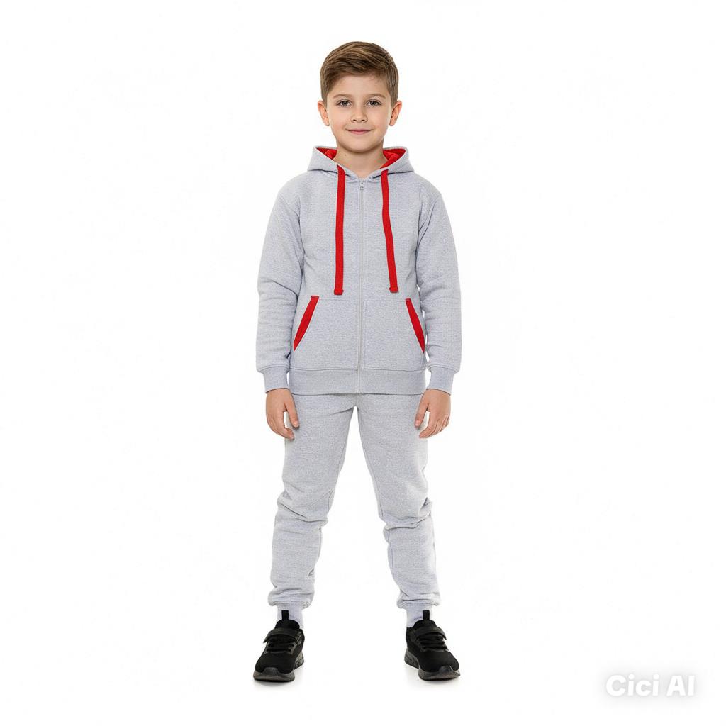 Kids Contrast Fleece Tracksuit