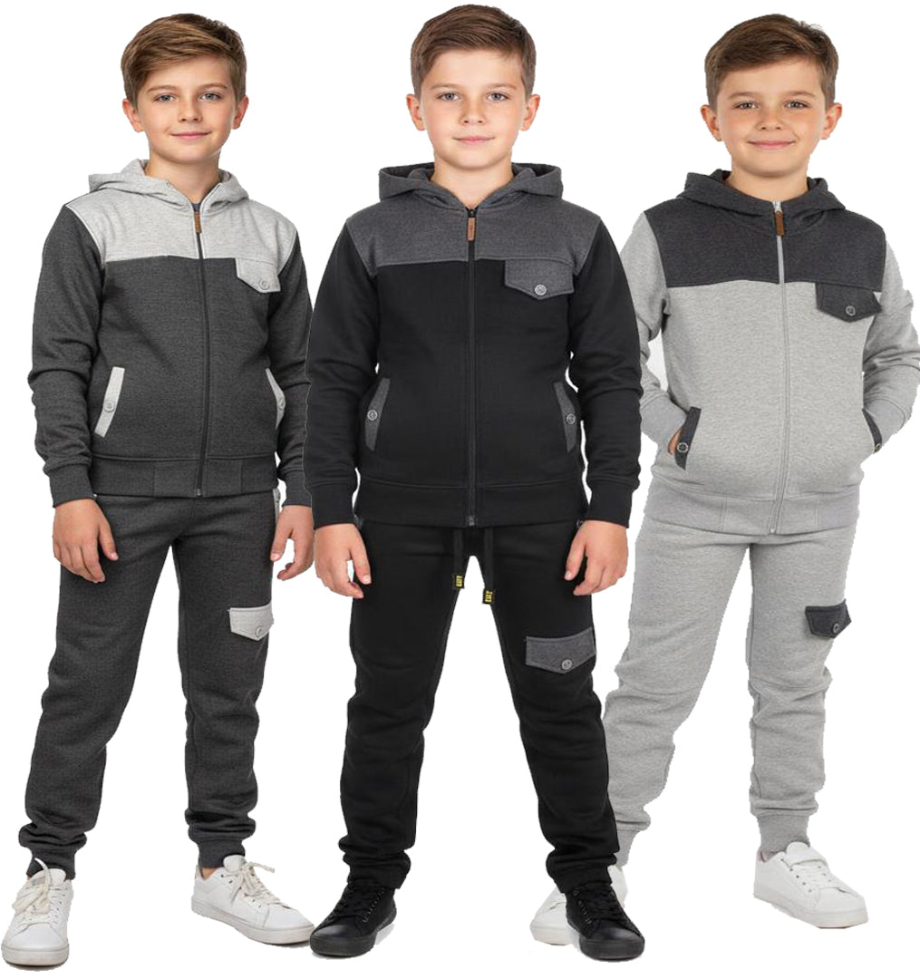 Premier Junior Tracksuits Set, Kids Two-Piece Athletic Wear