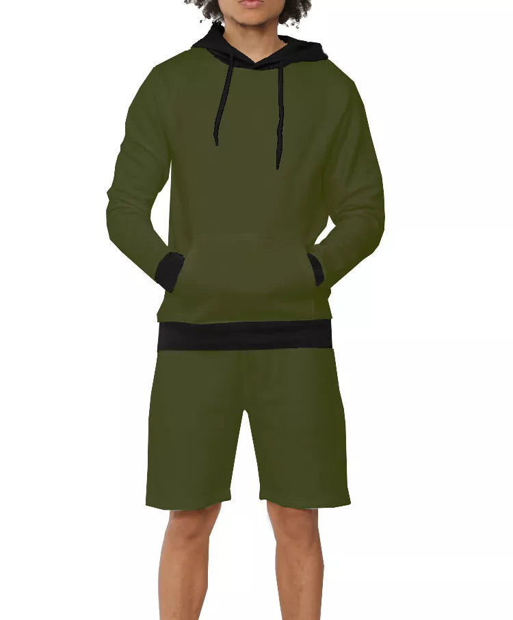 Mens Hooded Short Set