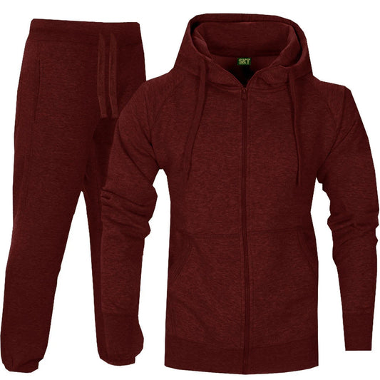 BASE Mens Tracksuit Set Fleece Hoodie Top Bottoms Jogging Joggers Gym COTTON