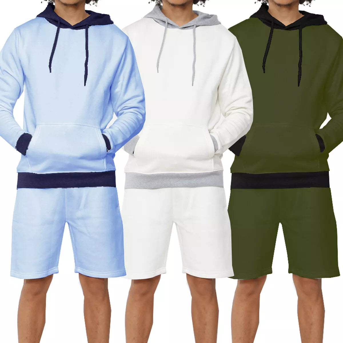 Mens Hooded Short Set