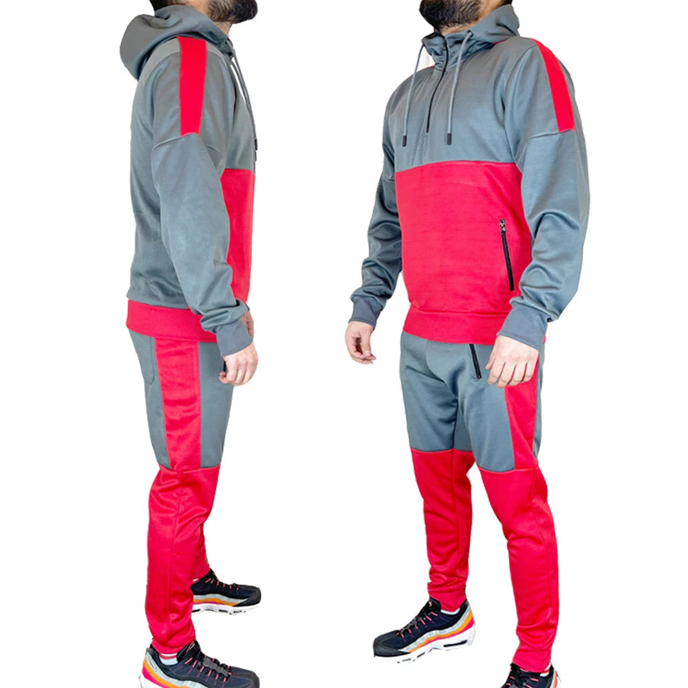 HOUSTON Mens Slim Fit Hoodie Tracksuit