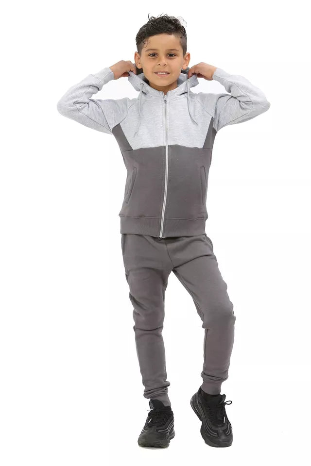 Two Tone Junior Fleece Tracksuit Set