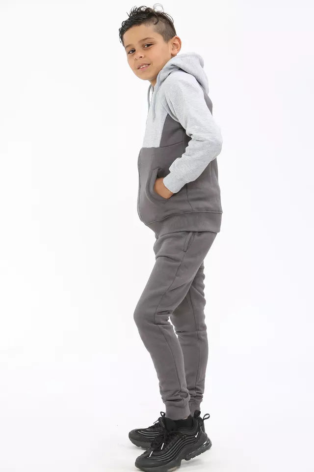 Two Tone Junior Fleece Tracksuit Set