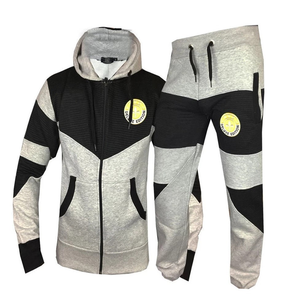 Mens Full Tracksuit Fleece Hooded Jogging Bottms Joggers - S M L XL 2XL PRINTED