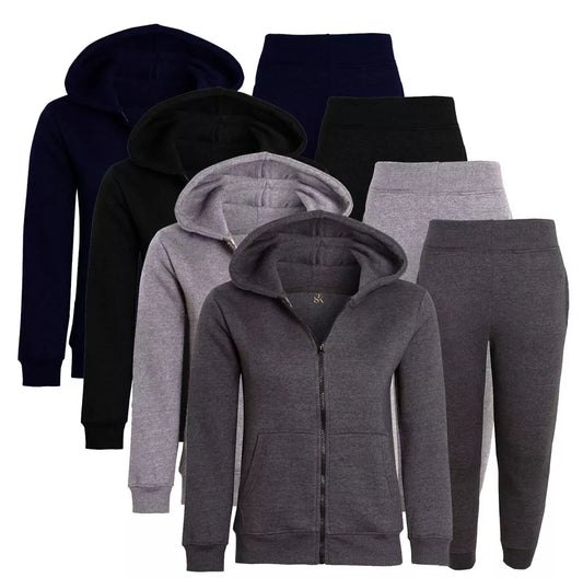 KIDS Zipper Tracksuit Black,Charcoal,Grey,Navy 7-14 Years age