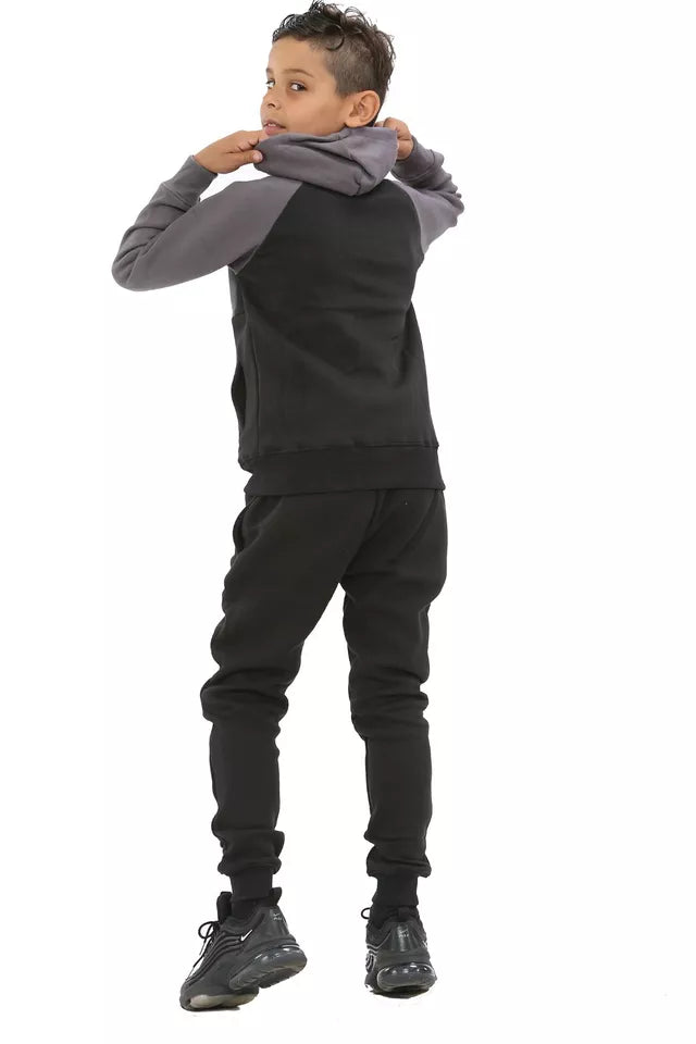 Two Tone Junior Fleece Tracksuit Set