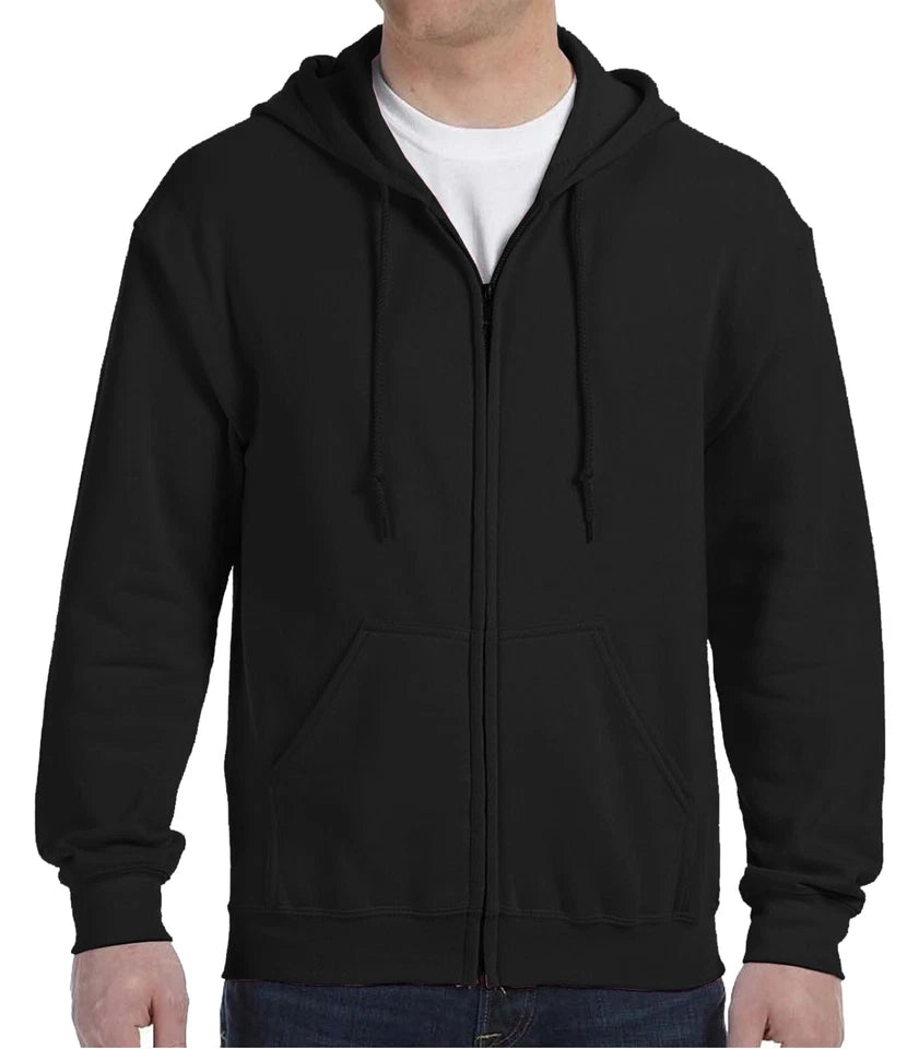 Plain Zipper Hoody Jumper