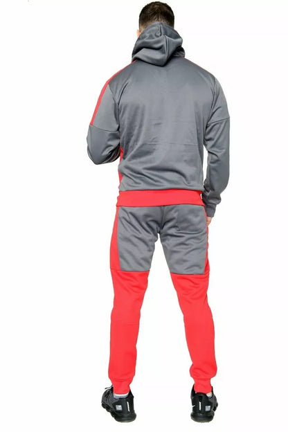 HOUSTON Mens Slim Fit Hoodie Tracksuit Top & Bottom Joggers Set HALF ZIP HOODY