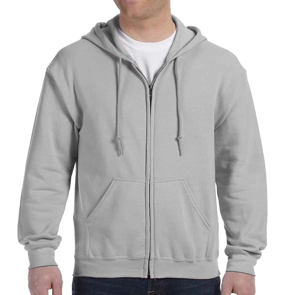 Plain Zipper Hoody Jumper