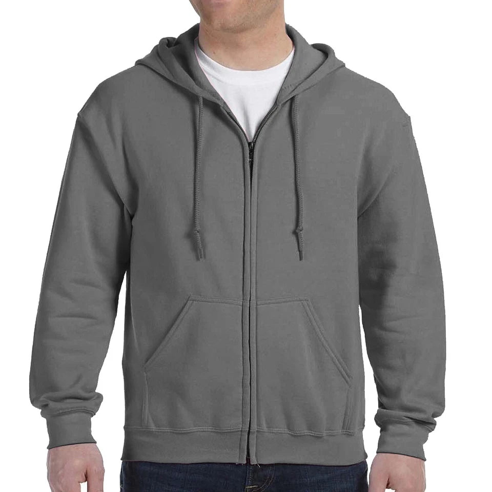 Plain Zipper Hoody Jumper