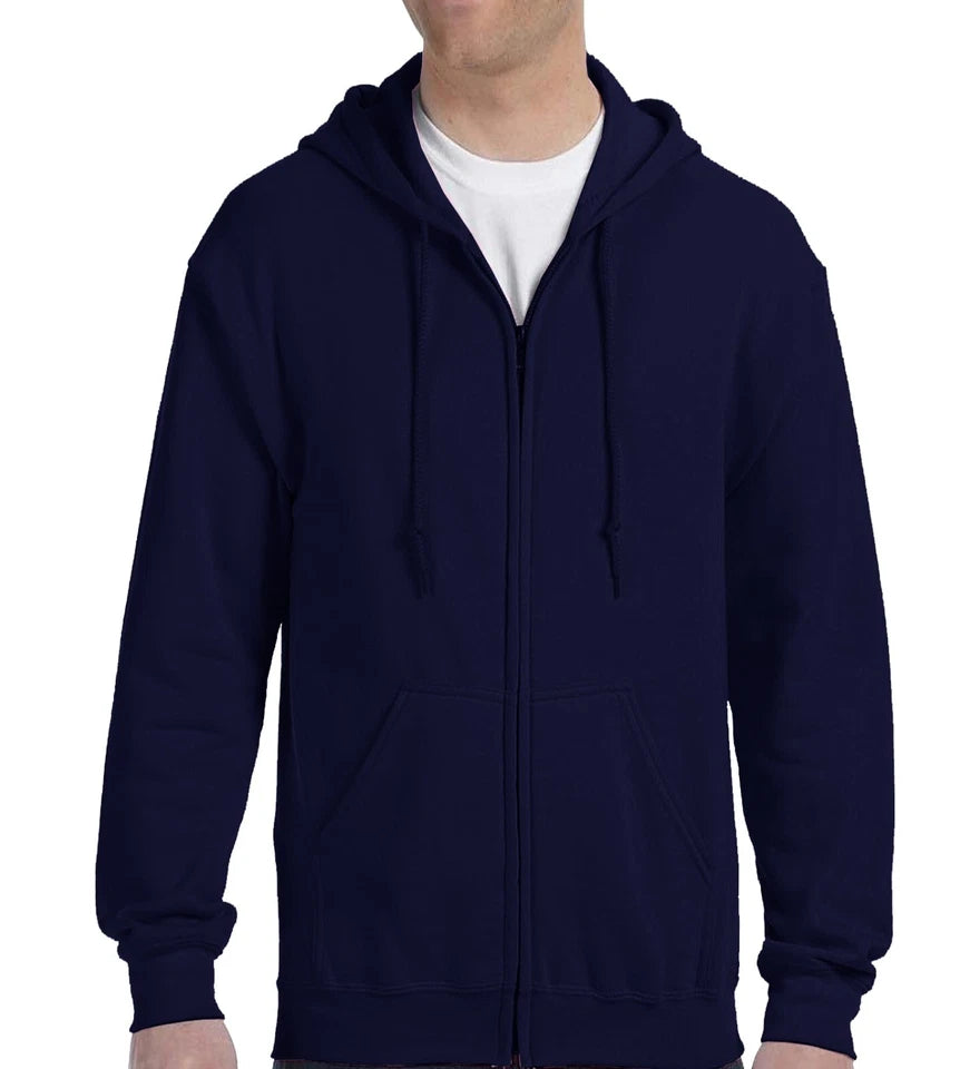 Plain Zipper Hoody Jumper