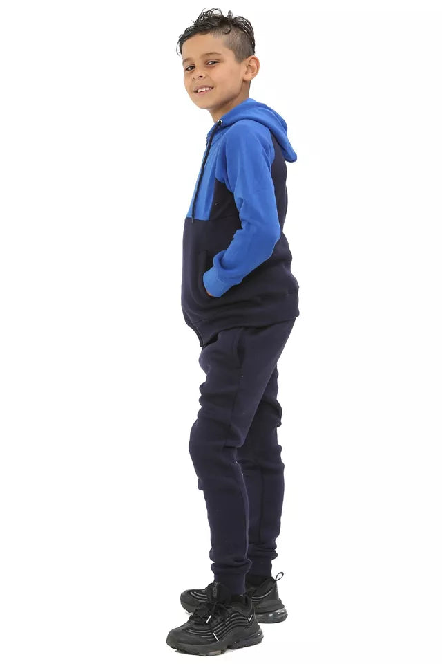 Two Tone Junior Fleece Tracksuit Set