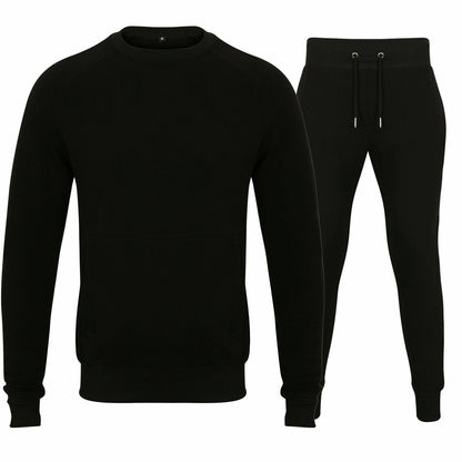 Mens Round Crew Neck Tracksuit Black,Charcoal,Navy,Grey M-2XL