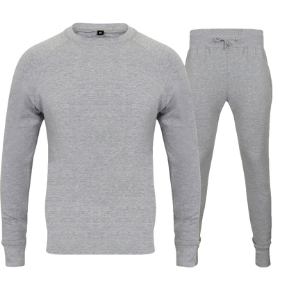 Mens Round Crew Neck Tracksuit Black,Charcoal,Navy,Grey M-2XL