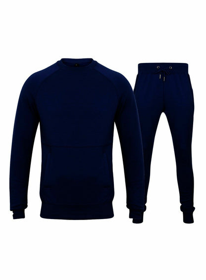 Mens Round Crew Neck Tracksuit Black,Charcoal,Navy,Grey M-2XL