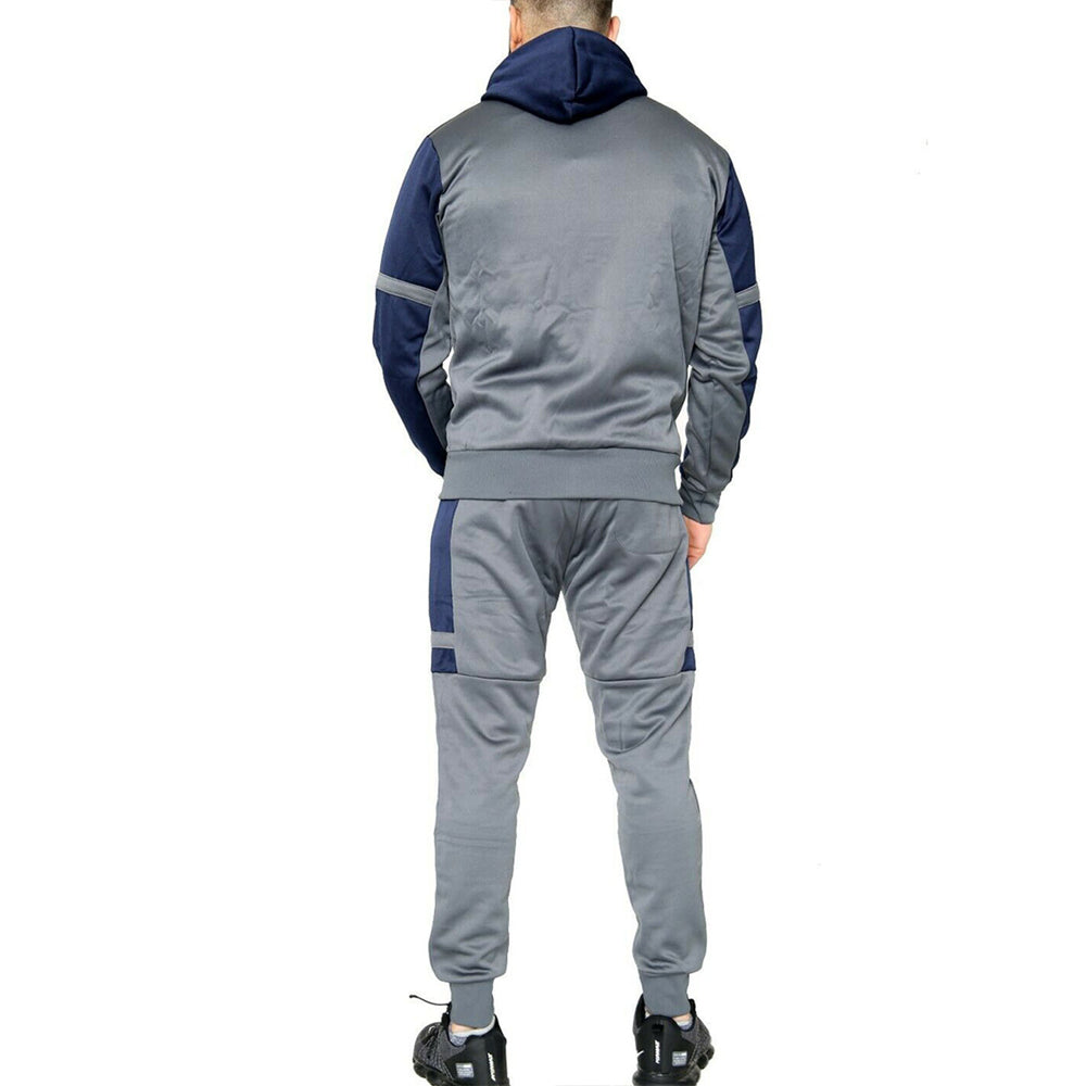 Ashton Poly Tracksuit Steel/Navy