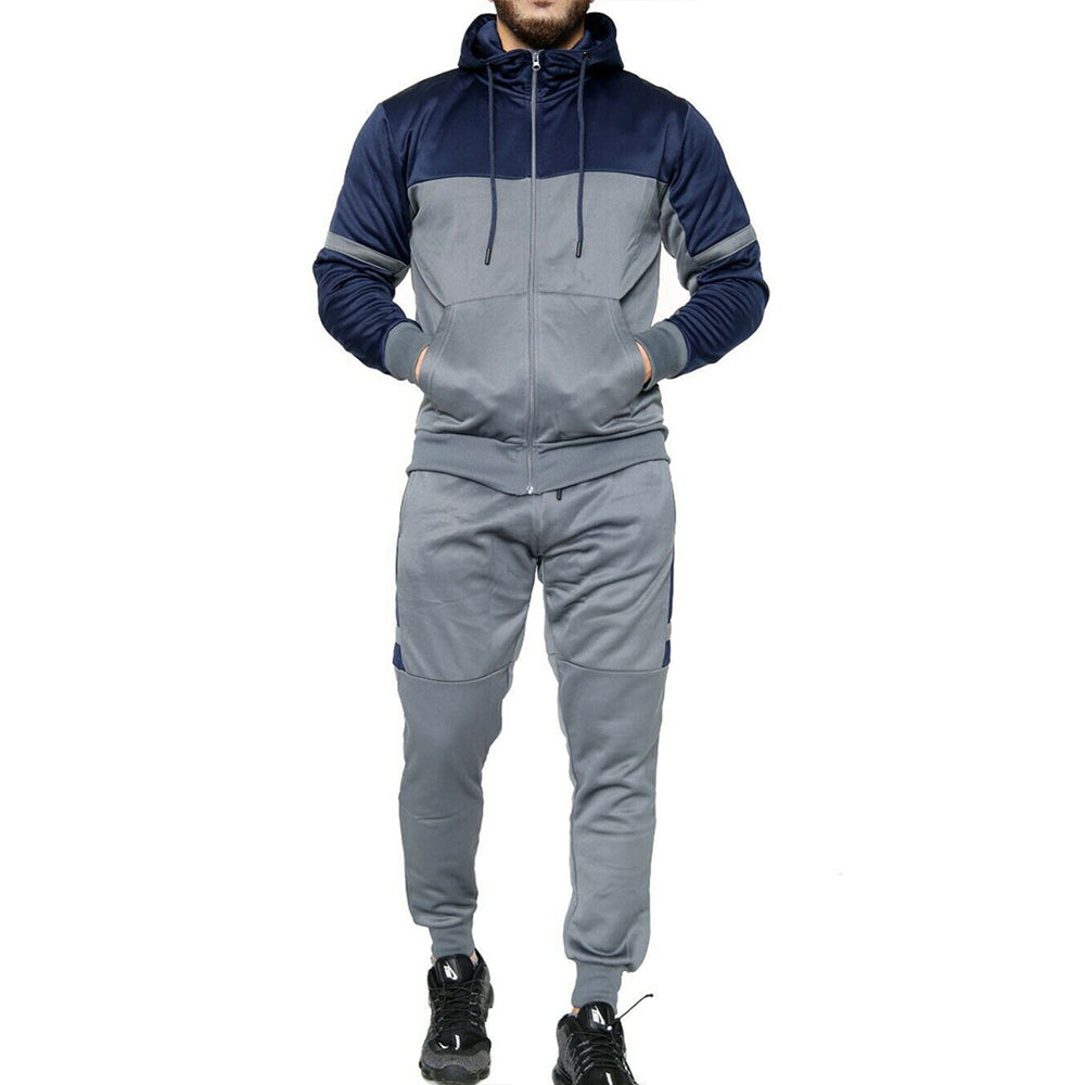 Ashton Poly Tracksuit Steel/Navy