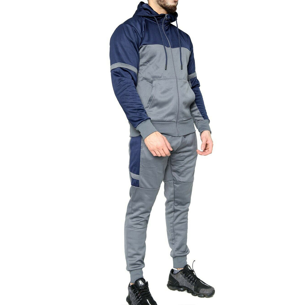 Ashton Poly Tracksuit Steel/Navy